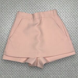 Maje Skort Ipam Crepe Layered Mini Shorts in Light Pink